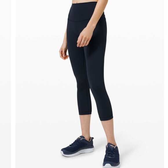 Lululemon Wunder Train High-Rise Crop Legging 21" True Navy  Size 4 - Picture 2 of 6